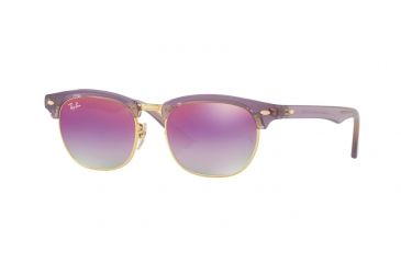 Image of Ray-Ban Junior RJ9050S Sunglasses for Kids with No-Line Progressive Rx Prescription Lenses RJ9050S-7036A9-47 - Lens Diameter 47 mm, Frame Color Trasparent Violet