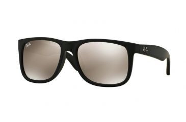 Image of Ray-Ban JUSTIN RB4165F Single Vision Prescription Sunglasses RB4165F-622-5A-55 - Lens Diameter 55 mm, Frame Color Rubber Black