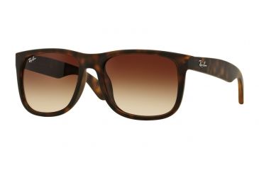 Image of Ray-Ban JUSTIN RB4165F Single Vision Prescription Sunglasses RB4165F-856-13-55 - Lens Diameter 55 mm, Lens Diameter 55 mm, Frame Color Light Havana Rubber