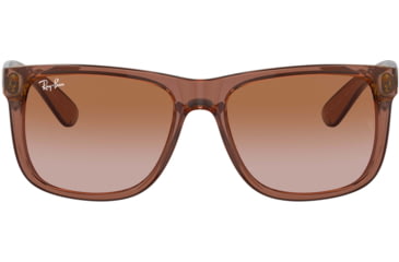 Image of Ray-Ban Justin Sunglasses - Mens, Gradient Brown Lenses, Transparent Light Brown Frame, 51, RB4165-659413-51