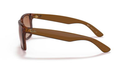 Image of Ray-Ban Justin Sunglasses - Mens, Gradient Brown Lenses, Transparent Light Brown Frame, 51, RB4165-659413-51
