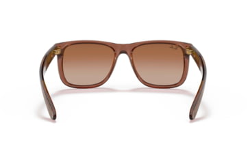 Image of Ray-Ban Justin Sunglasses - Mens, Gradient Brown Lenses, Transparent Light Brown Frame, 51, RB4165-659413-51