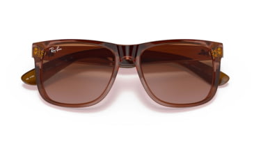 Image of Ray-Ban Justin Sunglasses - Mens, Gradient Brown Lenses, Transparent Light Brown Frame, 51, RB4165-659413-51