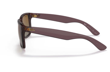 Image of Ray-Ban Justin Sunglasses - Mens, Gradient Brown Polarized Lenses, Transparent Dark Brown Frame, 51, RB4165-6597T5-51