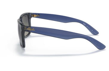 Image of Ray-Ban Justin Sunglasses - Mens, Grey Gradient Polarized Lenses, Transparent Blue Frame, 51, RB4165-6596T3-51