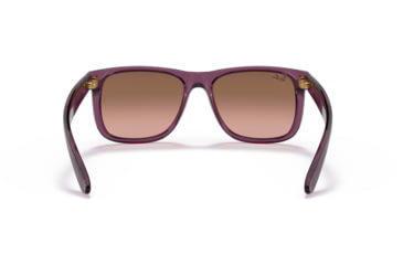 Image of Ray-Ban Justin Sunglasses - Mens, Pink Gradient Brown Lenses, Transparent Violet Frame, 55, RB4165-659514-55