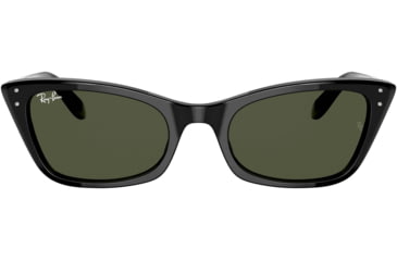 Image of Ray-Ban Lady Burbank RB2299 Sunglasses, Green Lenses, Black, 52, RB2299-901-31-52