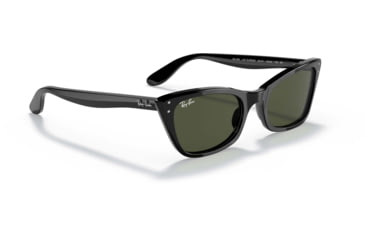 Image of Ray-Ban Lady Burbank RB2299 Sunglasses, Green Lenses, Black, 52, RB2299-901-31-52