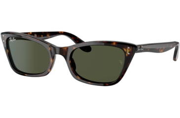 Image of Ray-Ban Lady Burbank RB2299 Sunglasses, Green Lenses, Havana, 52, RB2299-902-31-52