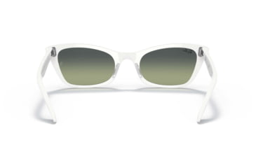 Image of Ray-Ban Lady Burbank RB2299 Sunglasses, Green Vintage Lenses, White, 52, RB2299-975-BH-52