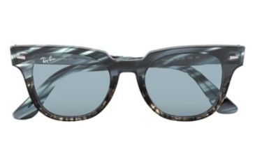 Image of Ray-Ban METEOR RB2168 Progressive Prescription Sunglasses, 50mm, Blue Gradient/Grey Striped, RB2168-125262-50-PRO