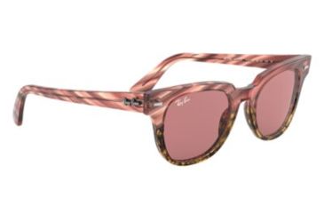 Image of Ray-Ban METEOR RB2168 Progressive Prescription Sunglasses, 50mm, Pink Gradient/Beige Striped, RB2168-1253U0-50-PRO