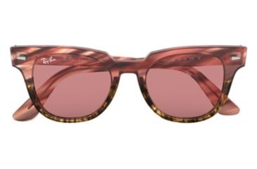 Image of Ray-Ban METEOR RB2168 Progressive Prescription Sunglasses, 50mm, Pink Gradient/Beige Striped, RB2168-1253U0-50-PRO