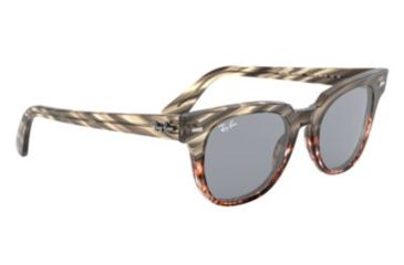 Image of Ray-Ban METEOR RB2168 Progressive Prescription Sunglasses, 50mm, Grey Gradient/Brown Striped, RB2168-1254Y5-50-PRO