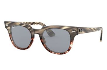 Image of Ray-Ban METEOR RB2168 Progressive Prescription Sunglasses, 50mm, Grey Gradient/Brown Striped, RB2168-1254Y5-50-PRO