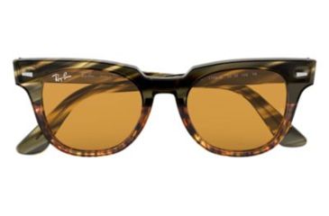 Image of Ray-Ban METEOR RB2168 Progressive Prescription Sunglasses, 50mm, Green Gradient/Brown Striped, RB2168-12683L-50-PRO