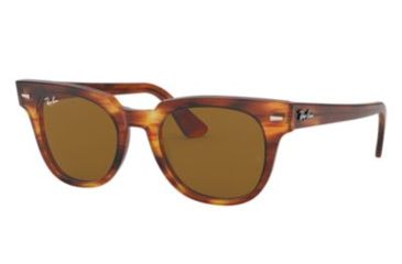 Image of Ray-Ban METEOR RB2168 Progressive Prescription Sunglasses, 50mm, Stripped Havana, RB2168-954-33-50-PRO