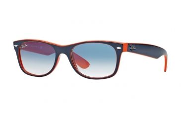 Image of Ray-Ban New Wayfarer Bifocal Sunglasses RB2132 with Lined Bi-Focal Rx Prescription Lenses RB2132-789-3F-5218 - Lens Diameter: 52 mm, Frame Color: Top Blue-Orange