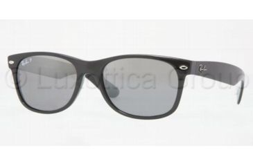 Image of Ray-Ban New Wayfarer Bifocal Sunglasses RB2132 with Lined Bi-Focal Rx Prescription Lenses RB2132-601-K3-5218 - Lens Diameter: 52 mm, Frame Color: Shiny Black