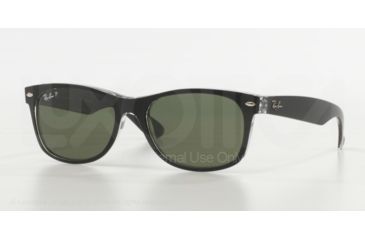 Image of Ray-Ban New Wayfarer Bifocal Sunglasses RB2132 with Lined Bi-Focal Rx Prescription Lenses RB2132-605258-55 - Lens Diameter 55 mm, Frame Color Top Black On Trasparent