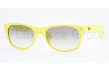 Image of Ray-Ban New Wayfarer Bifocal Sunglasses RB2132 with Lined Bi-Focal Rx Prescription Lenses RB2132-754-32-5218 - Lens Diameter: 52 mm, Frame Color: Yellow Fluorescent