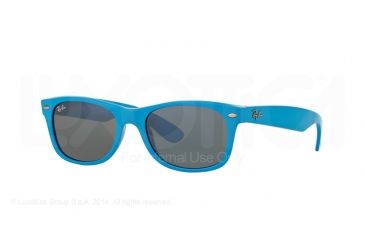 Image of Ray-Ban New Wayfarer Bifocal Sunglasses RB2132 with Lined Bi-Focal Rx Prescription Lenses RB2132-755-40-52 - Lens Diameter 52 mm, Frame Color Shiny Azure