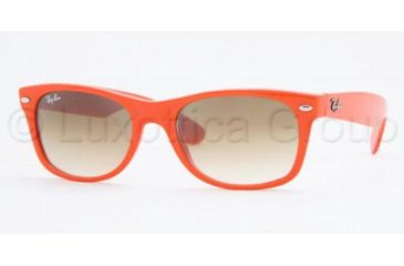 Image of Ray-Ban New Wayfarer Bifocal Sunglasses RB2132 with Lined Bi-Focal Rx Prescription Lenses RB2132-757-51-5218 - Lens Diameter: 52 mm, Frame Color: Dark Orange