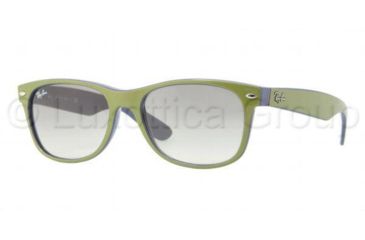 Image of Ray-Ban New Wayfarer Bifocal Sunglasses RB2132 with Lined Bi-Focal Rx Prescription Lenses RB2132-791-32-5218 - Lens Diameter: 52 mm, Frame Color: Top Green-Blue