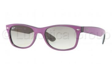 Image of Ray-Ban New Wayfarer Bifocal Sunglasses RB2132 with Lined Bi-Focal Rx Prescription Lenses RB2132-873-32-5518 - Lens Diameter 55 mm, Frame Color Cyclamen Black