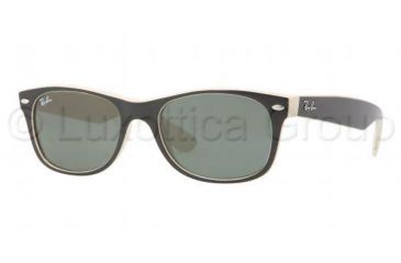 Image of Ray-Ban New Wayfarer Bifocal Sunglasses RB2132 with Lined Bi-Focal Rx Prescription Lenses RB2132-875-5218 - Lens Diameter 52 mm, Frame Color Black Beige