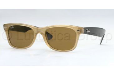 Image of Ray-Ban New Wayfarer Bifocal Sunglasses RB2132 with Lined Bi-Focal Rx Prescription Lenses RB2132-945-5218 - Lens Diameter: 52 mm, Frame Color: Honey