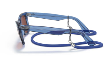 Image of Ray-Ban Original Wayfarer RB2140 Sunglasses, Transparent Blue, Red Lenses, 50, RB2140-6587C5-50