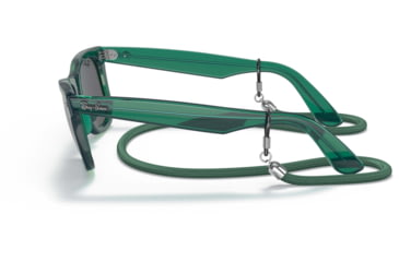 Image of Ray-Ban Original Wayfarer RB2140 Sunglasses, Transparent Green, Dark Grey Lenses, 50, RB2140-6615B1-50