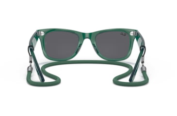 Image of Ray-Ban Original Wayfarer RB2140 Sunglasses, Transparent Green, Dark Grey Lenses, 50, RB2140-6615B1-50