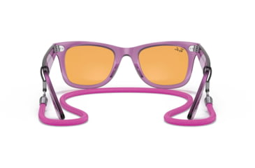 Image of Ray-Ban Original Wayfarer RB2140 Sunglasses, Transparent Violet, Orange Lenses, 50, RB2140-661313-50
