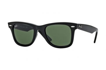 Image of Ray-Ban Original Wayfarer Sunglasses, Black Crystal Green 901-4722