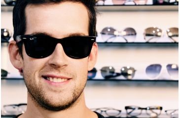 Image of Ray-Ban RB2140 Original Wayfarer SV Prescription Sunglasses - Black Frame, 50mm Lenses, 901-5022