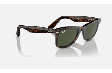 Image of Ray-Ban Original Wayfarer Sunglasses, Havana Frame, Green Lens, Bio-Acetate, 50, RB2140-135931-50