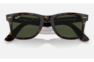 Image of Ray-Ban Original Wayfarer Sunglasses, Havana Frame, Green Lens, Bio-Acetate, 50, RB2140-135931-50
