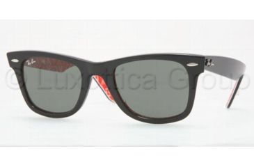Image of Ray-Ban Original Wayfarer Prescription Sunglasses RB2140  RB2140-101658-5022 - Lens Diameter: 50 mm, Frame Color: Top Black / Red / White