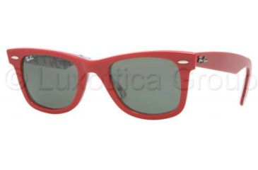 Image of Ray-Ban Original Wayfarer Prescription Sunglasses RB2140  RB2140-1031-5022 - Lens Diameter: 50 mm, Frame Color: Red / Subway