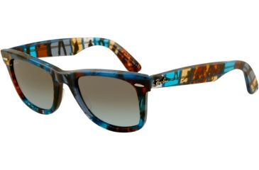 Image of Ray-Ban Original Wayfarer Prescription Sunglasses RB2140  RB2140-110796-5022 - Lens Diameter 50 mm, Frame Color Havana Blue Gray Azure