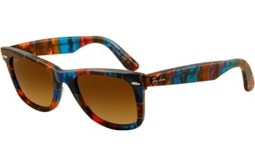 Image of Ray-Ban Original Wayfarer Prescription Sunglasses RB2140  RB2140-110885-5022 - Lens Diameter 50 mm, Frame Color Havana/Blue Orange/Brown