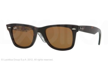 Image of Ray-Ban Original Wayfarer Sunglasses RB2140 1119-50 - Top Havana+texture London Frame, Brown Lenses