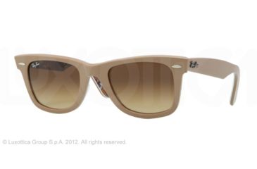 Image of Ray-Ban Original Wayfarer Sunglasses RB2140 112485-50 - Top Beige On Texture Music Frame, Brown Gradient Lenses