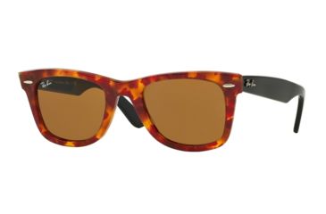Image of Ray-Ban Original Wayfarer Prescription Sunglasses RB2140 RB2140-1161-50 - Lens Diameter 50 mm, Frame Color Spotted Red Havana