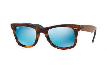 Image of Ray-Ban Original Wayfarer Prescription Sunglasses RB2140 RB2140-117617-50 - Lens Diameter 50 mm, Frame Color Striped Havana