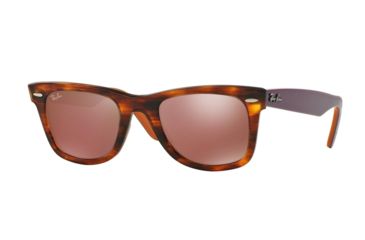 Image of Ray-Ban Original Wayfarer Prescription Sunglasses RB2140 RB2140-11772K-50 - Lens Diameter 50 mm, Frame Color Striped Havana
