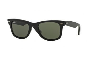 Image of Ray-Ban Original Wayfarer Sunglasses RB2140 1184-50 - Black Effect Aged Frame, Green Lenses