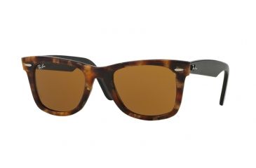 Image of Ray-Ban Original Wayfarer Sunglasses RB2140 1187-50 - Havana Brown Effect Aged Frame, Brown Lenses